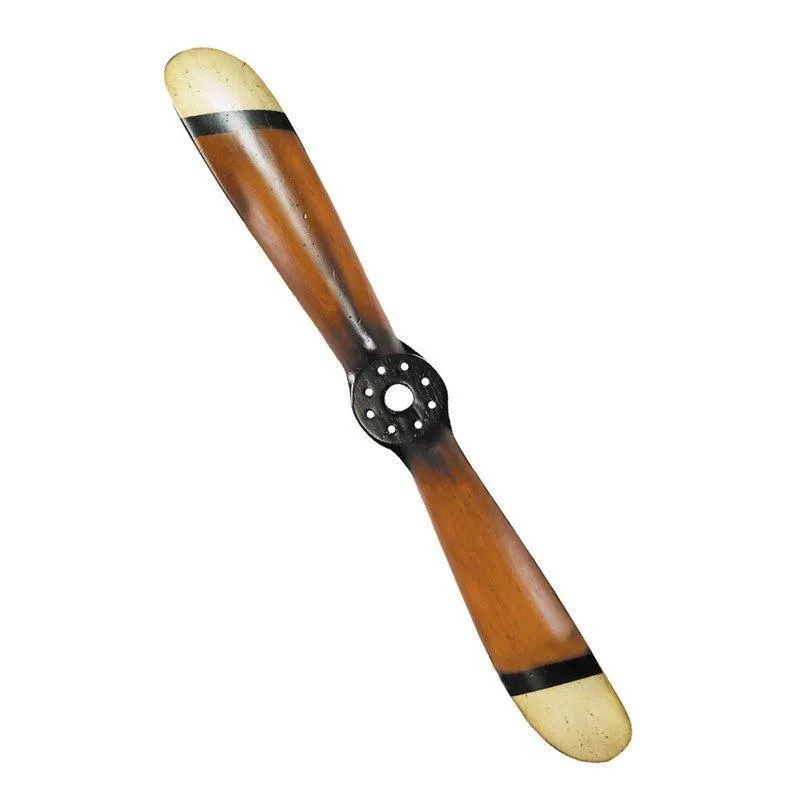La Boutique du Pilote Hélice rétro déco bois 70 cm noire patinée