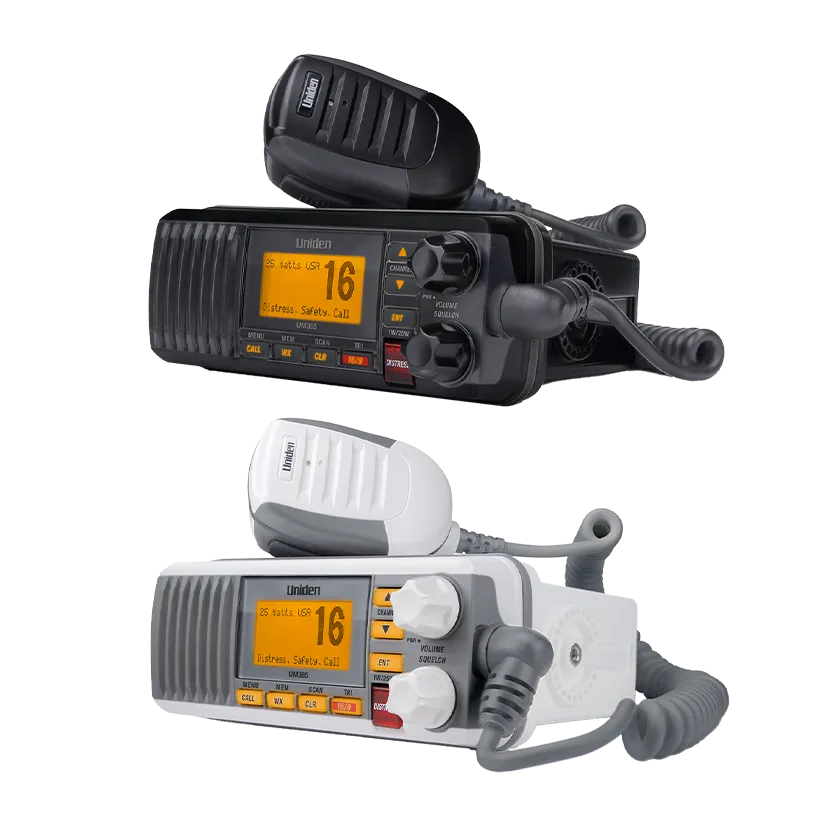 Uniden UM385 radio VHF marine fixe DSC blanc noir