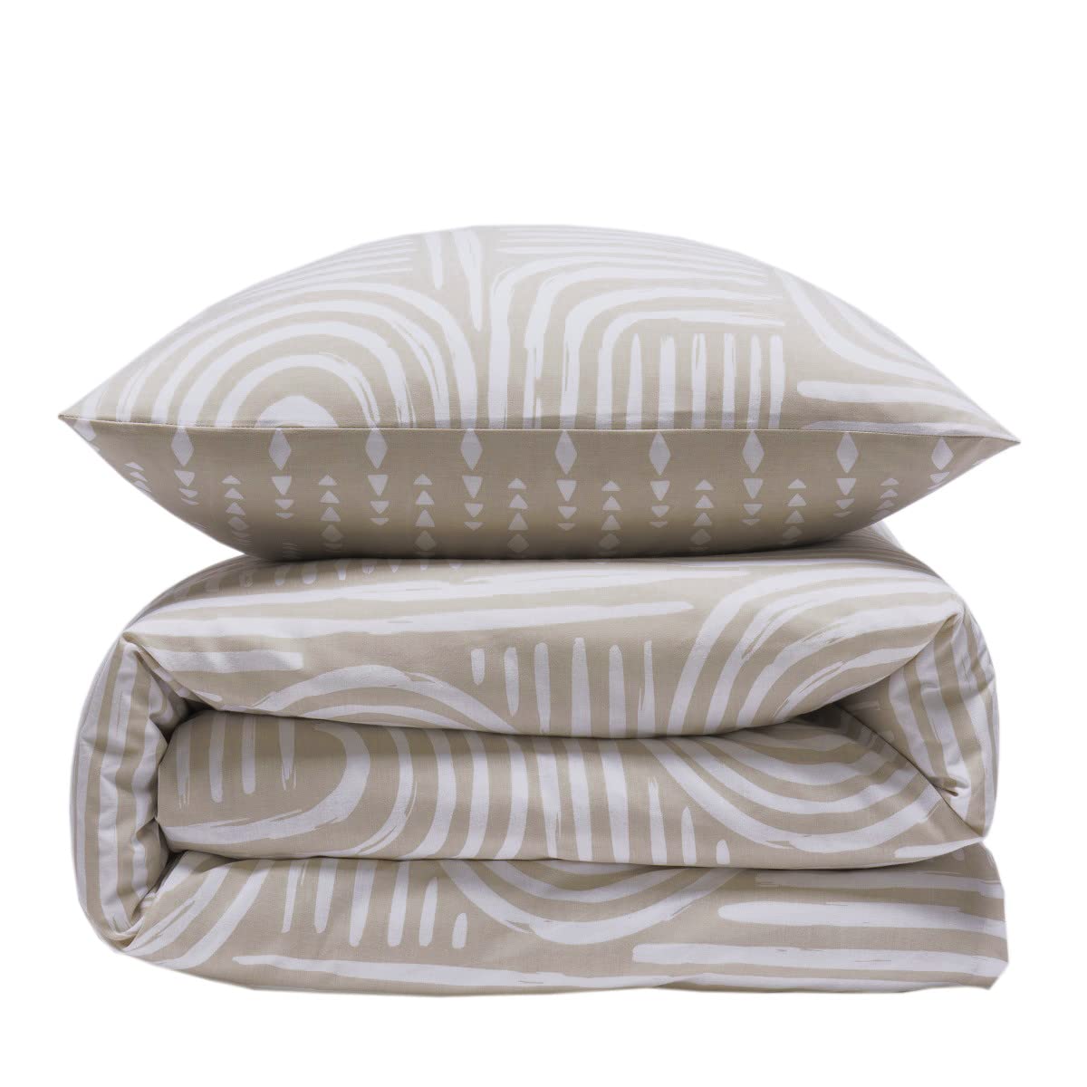 Levasseur Fado Arche parure de lit coton beige 240x220cm