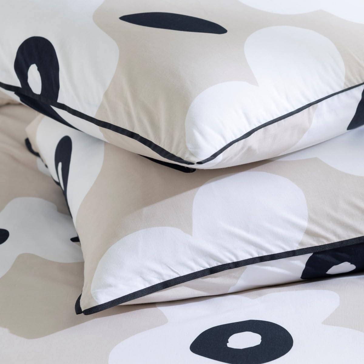 Levasseur Linge de lit Lena parure coton beige fleur 240x220