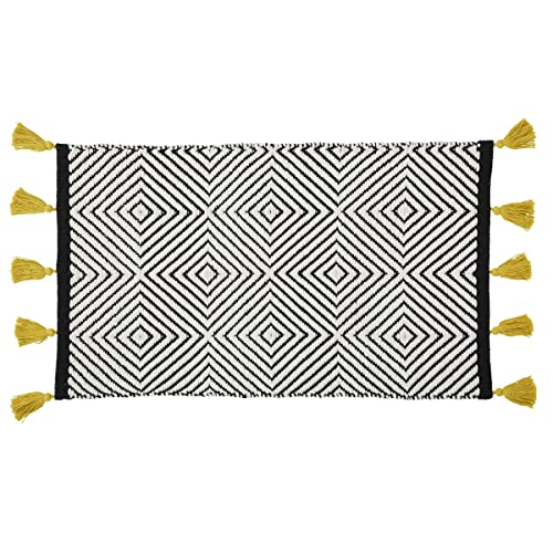 Levasseur Sol tapis de bain coton tissé ethnique 50x80cm