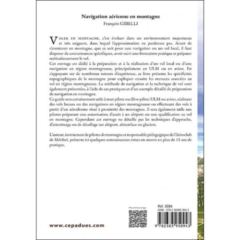 La Boutique du Pilote Navigation aérienne en montagne livre vol ULM