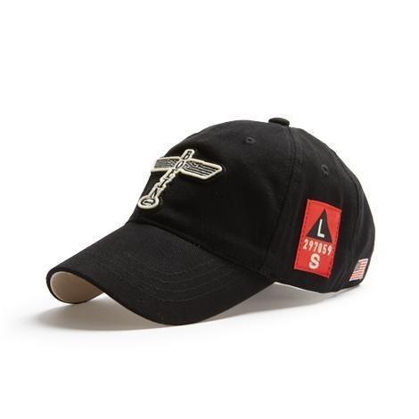 Boeing B17 casquette noire coton logo brodé