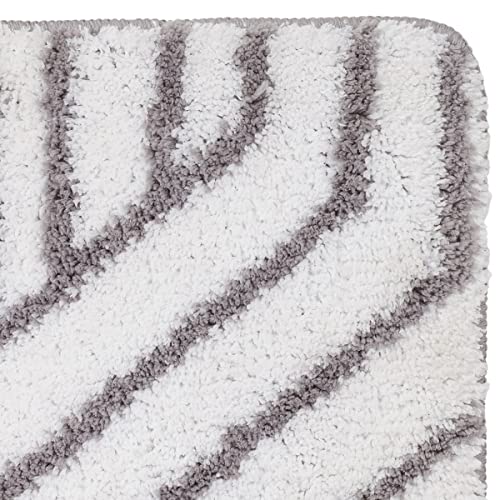 LEVASSEUR tapis de bain polyester 50x80cm blanc tufté