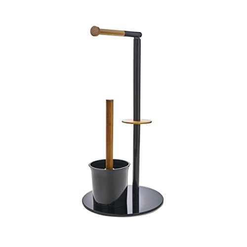 LEVASSEUR Salle de bain porte-papier et brosse WC pied Urban
