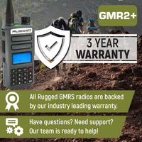 Rugged GMR2 PLUS radio portable GMRS FRS avec micro main