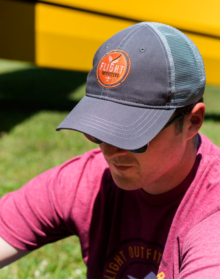 Flight Outfitters Trucker casquette pilote grise réglable