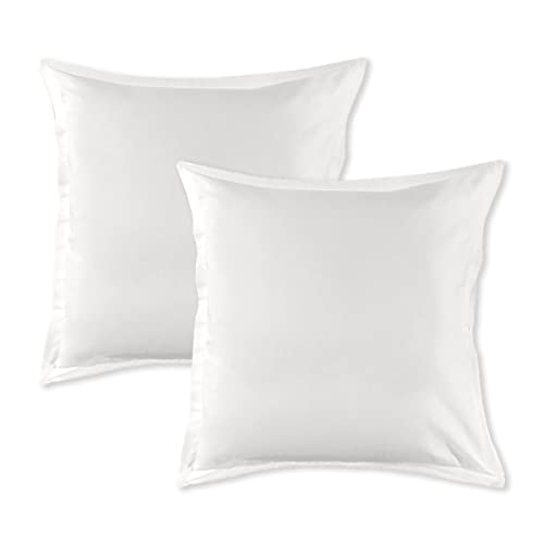 LEVASSEUR Linge de lit Lot 2 taies oreiller coton blanc 64x64cm