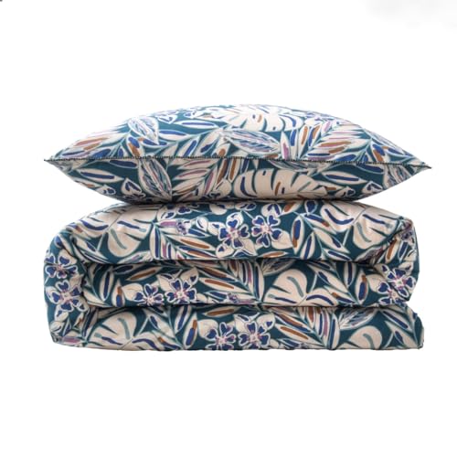 LEVASSEUR Nouk parure de lit coton bleu 260x240cm vegetal