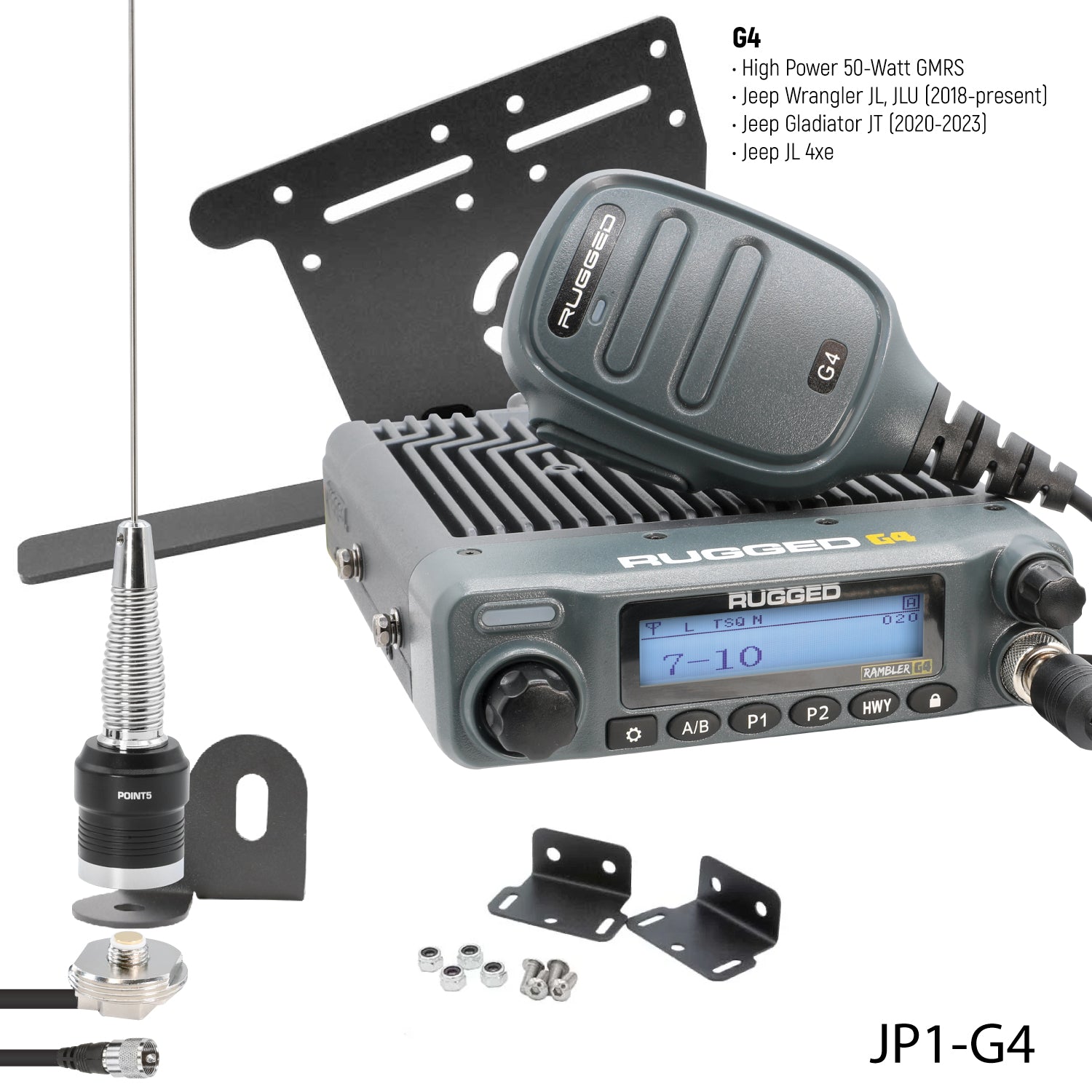 Rugged Air GMR25 kit radio GMRS mobile Jeep JL JT