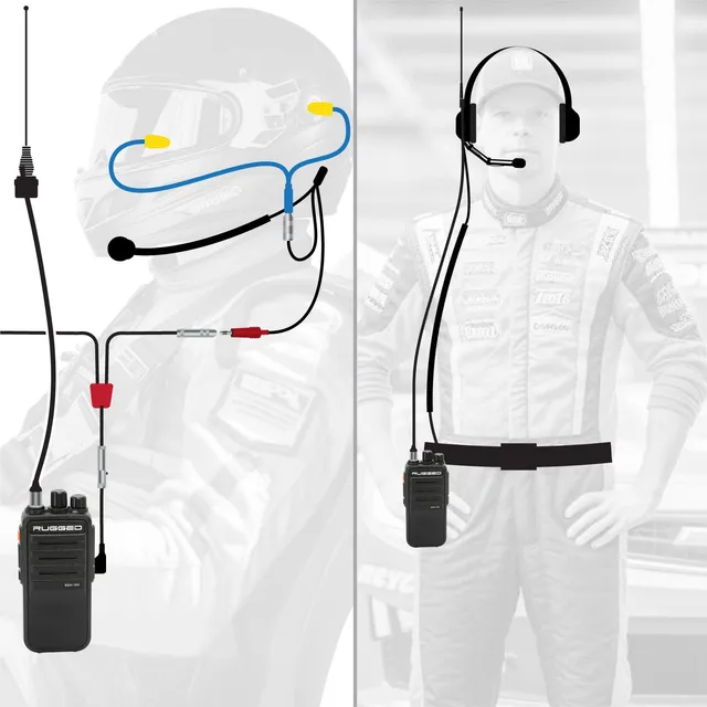 Rugged Air RDH16 kit NASCAR intercom long track