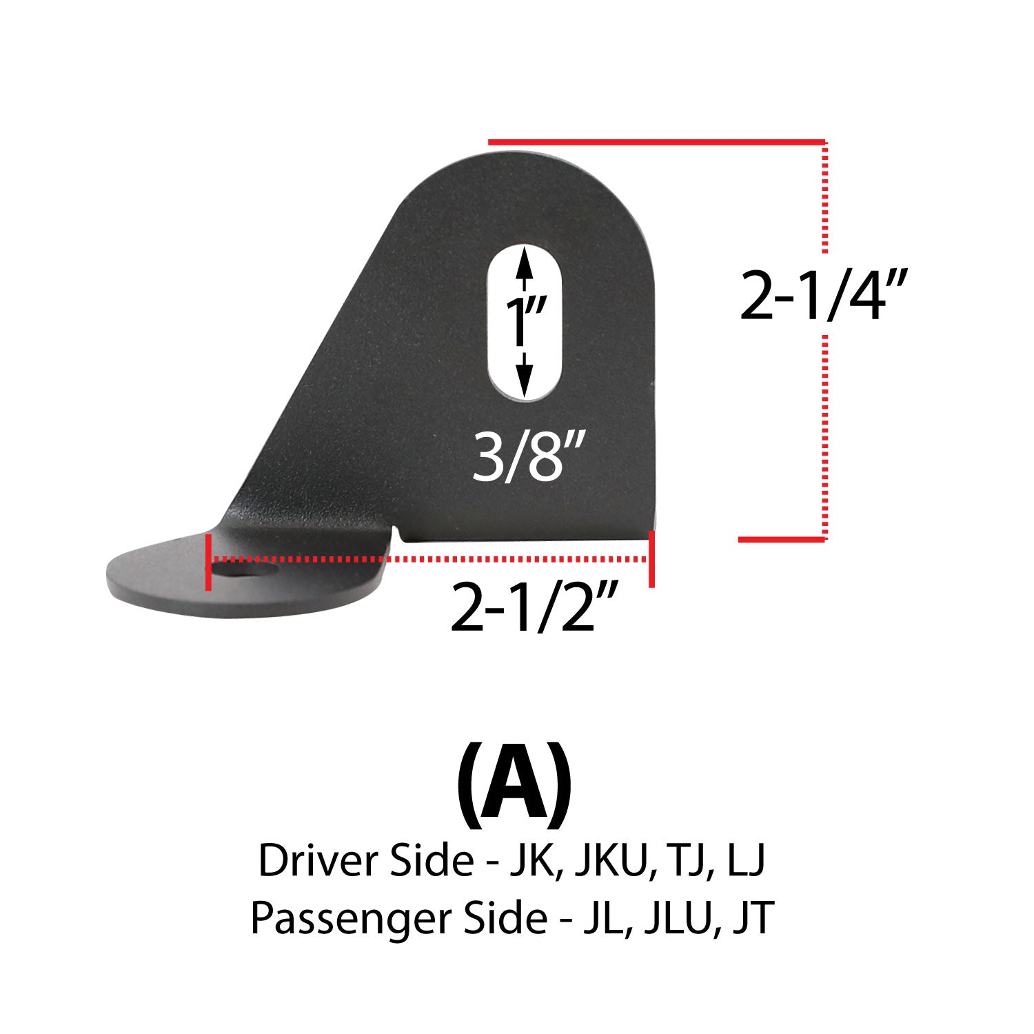 Rugged Air Jeep A Mount support antenne Jeep JK JL acier