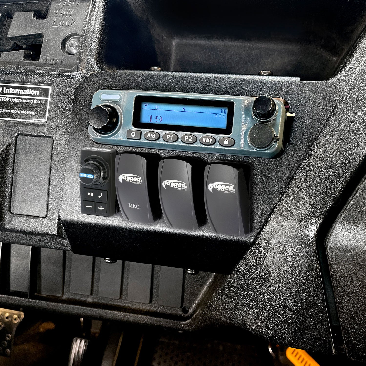 Rugged Air Intercoms Honda Pioneer kit STX G1 GMRS