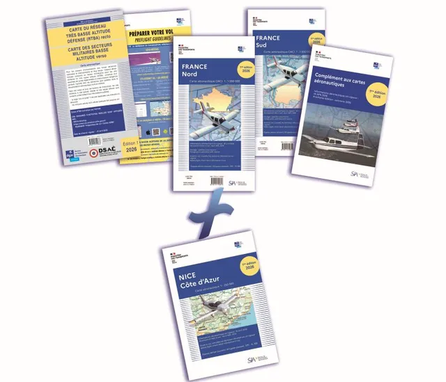 SIA Documents VFR 2026 + Carte Nice carte aéronautique Sud-Est