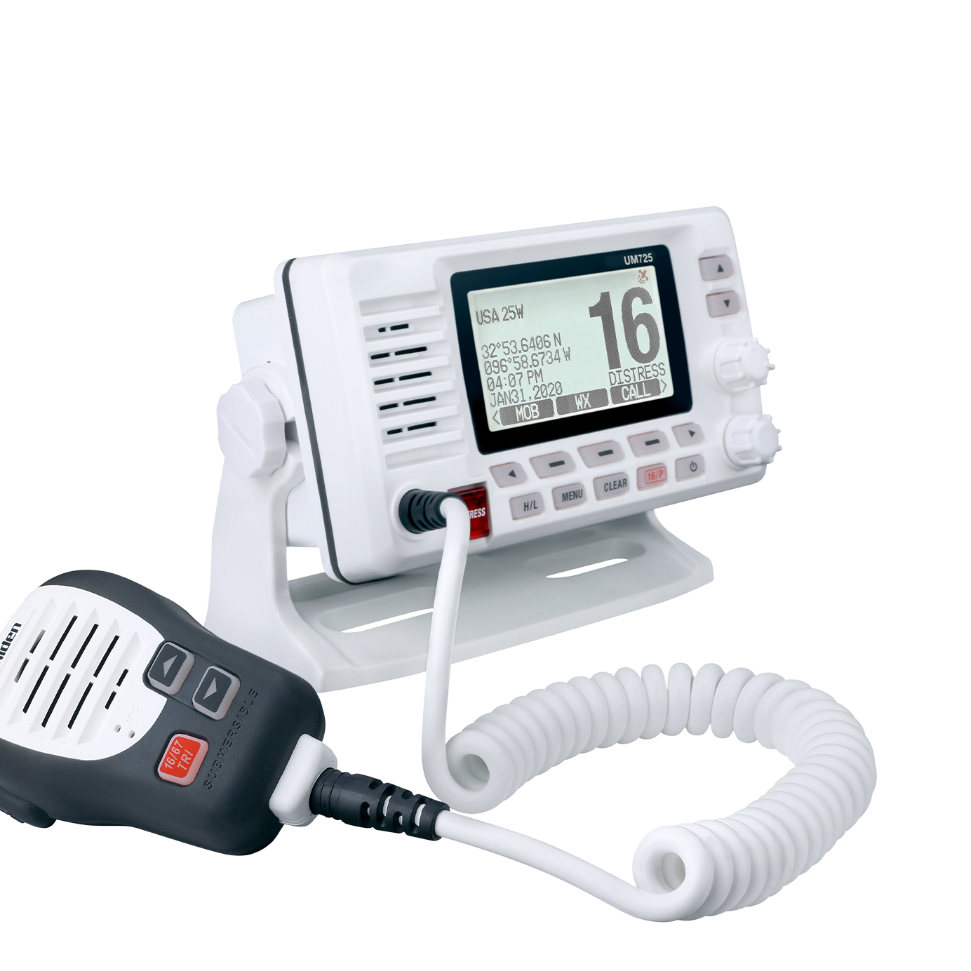 Uniden UM725 radio VHF marine fixe noire GPS Bluetooth