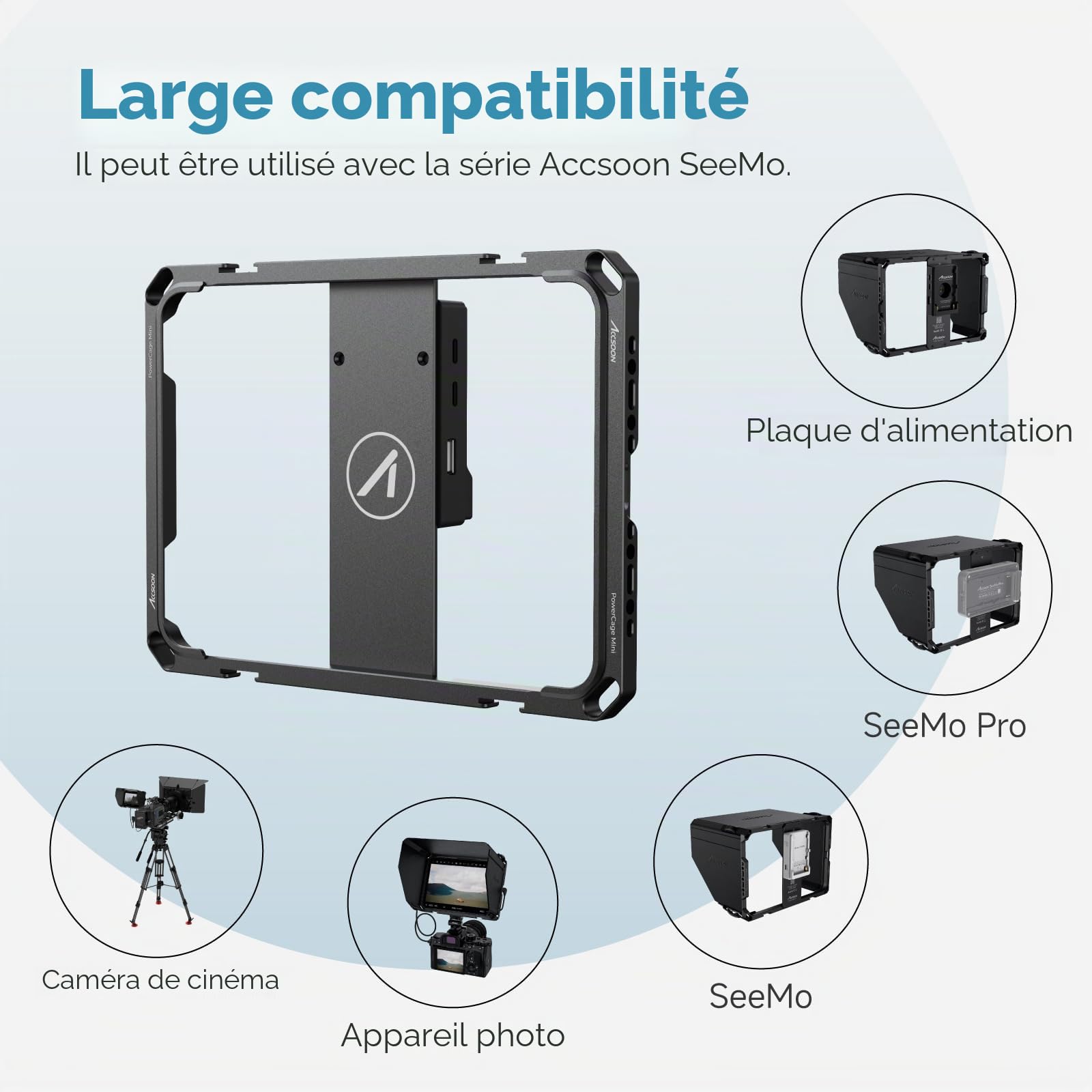 Accsoon PowerCage Mini Cage iPad Mini 6 A17 Pro 8,3 pouces NP-F