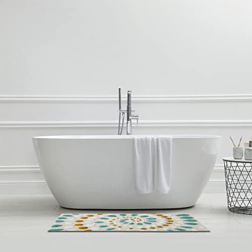 LEVASSEUR Salle de bain tapis bain coton multicouleur 60x120cm
