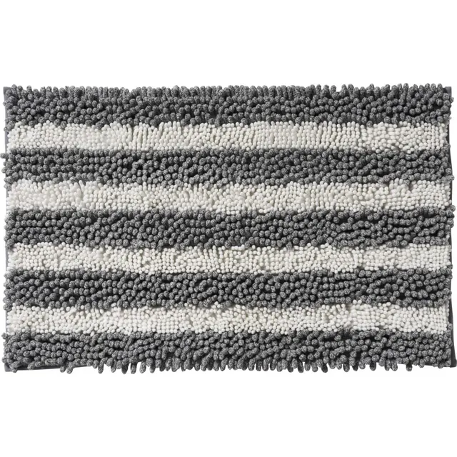 Levasseur Otello tapis de bain polyester rayures gris 50x80cm