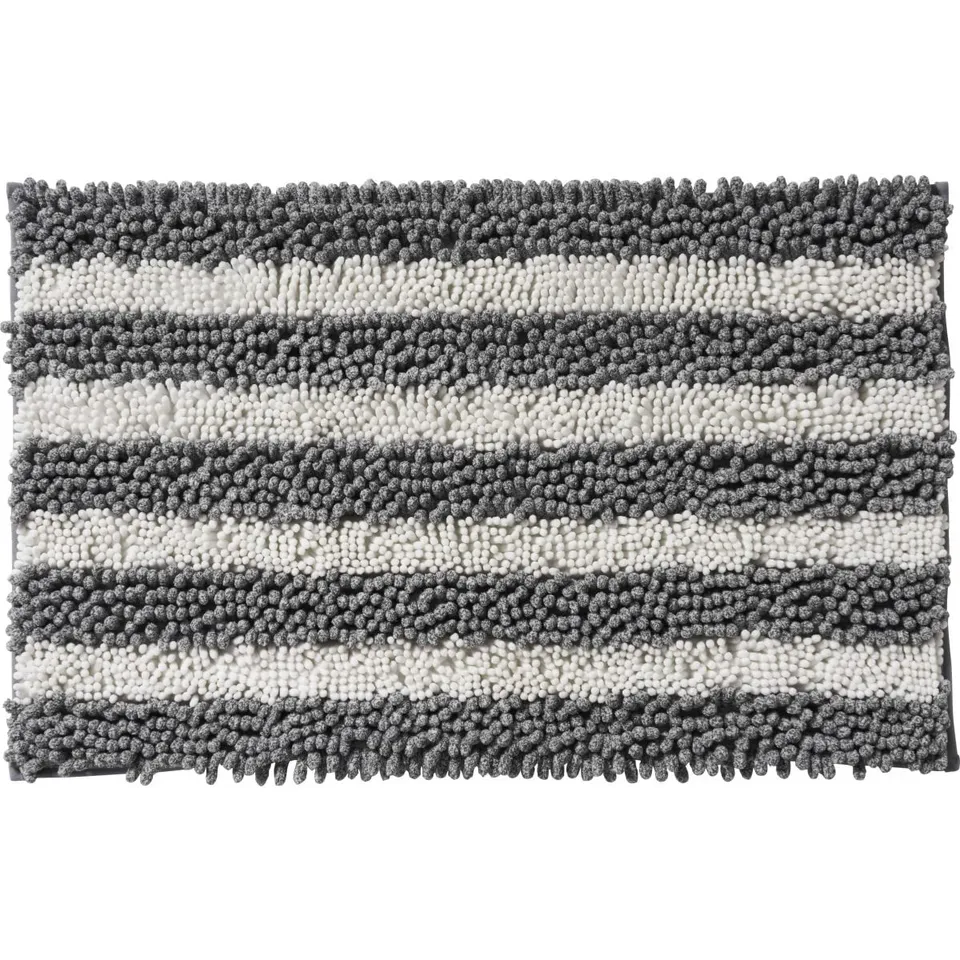 Levasseur Otello tapis de bain polyester rayures gris 50x80cm