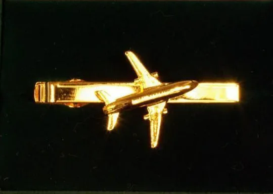 Boeing 737-200 pince cravate dorée or fin 24 carats