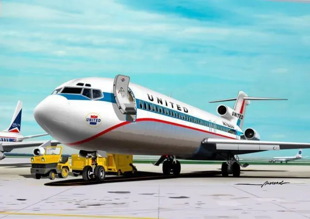 Mach2 Boeing 727-200 United Airlines maquette 1/72 à construire