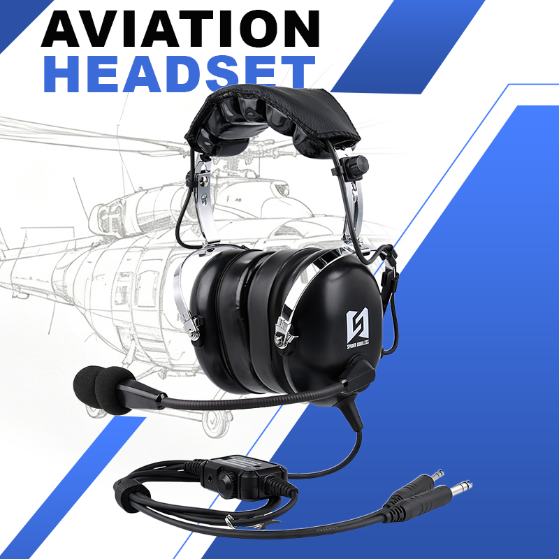 R Spider Wireless Aviation Headset casque PNR double fiche