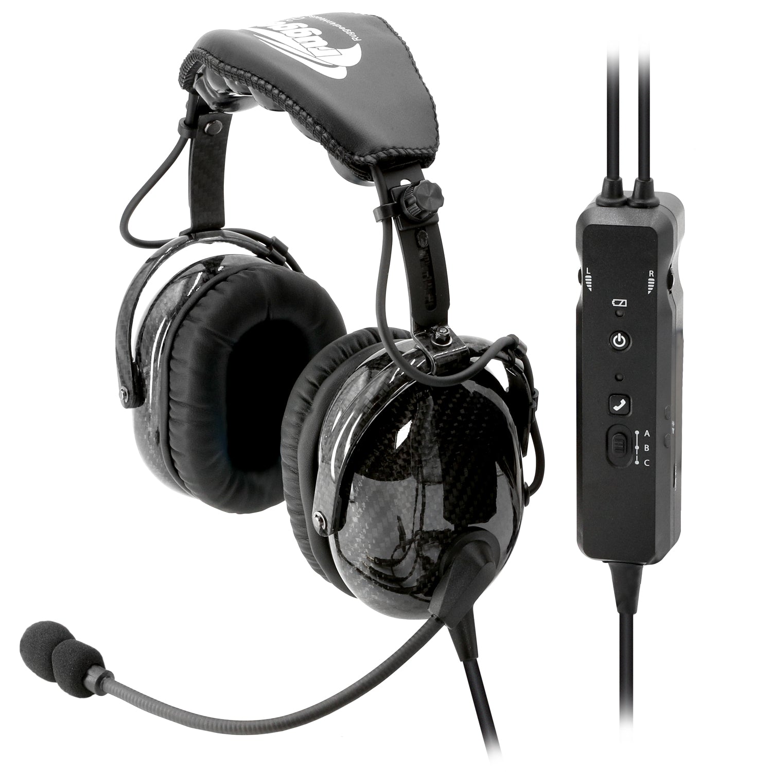 Rugged Air RA980 Casque Aviation Bluetooth ANR Carbone