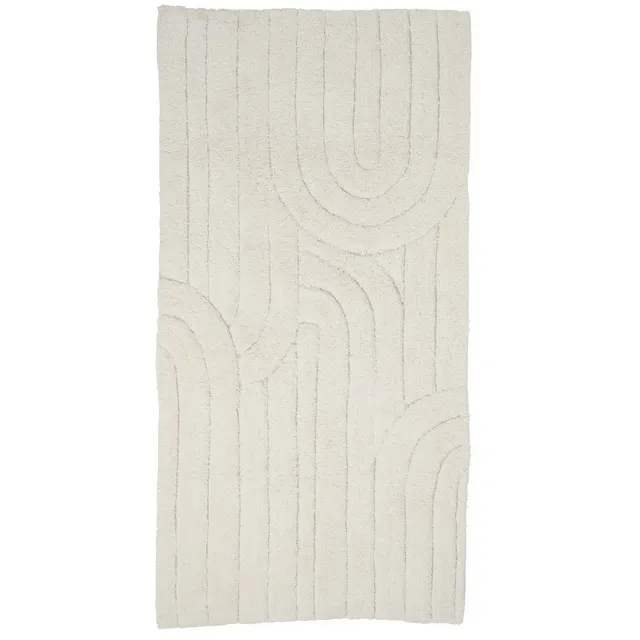 LEVASSEUR Tapis de Bain 60x120cm Arc Rétro Ivoire