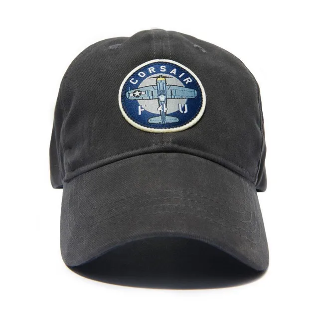 Corsair F4U casquette noire coton brodée pilote