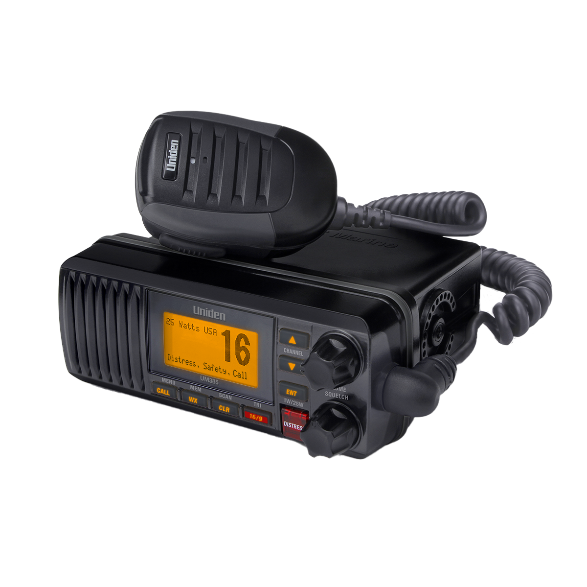 Uniden UM385 radio VHF marine fixe DSC blanc noir