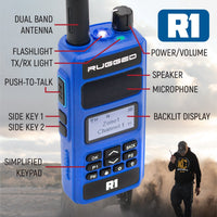 Rugged R1 Talkie portable 5W DMR VHF/UHF + micro main