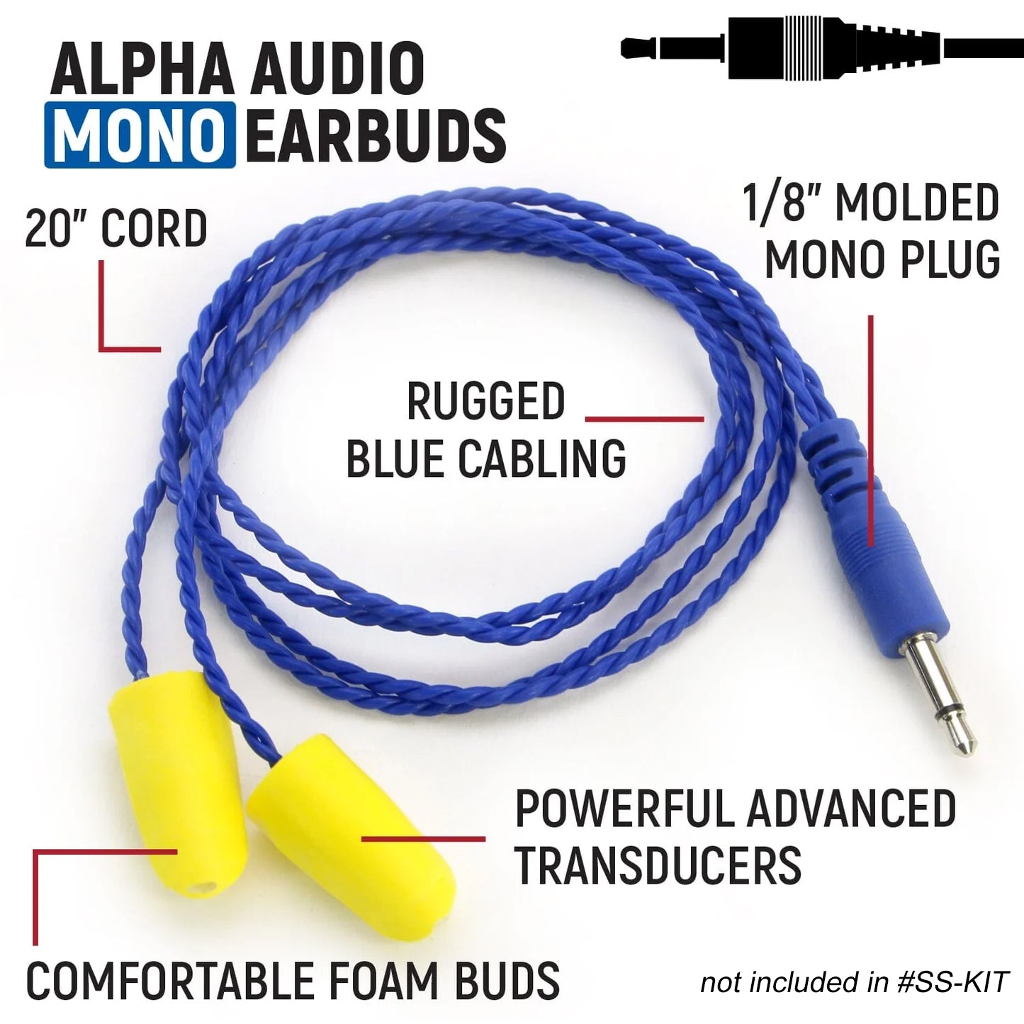Rugged Air RDH16 Kit Communication Driver Only Écouteurs UHF