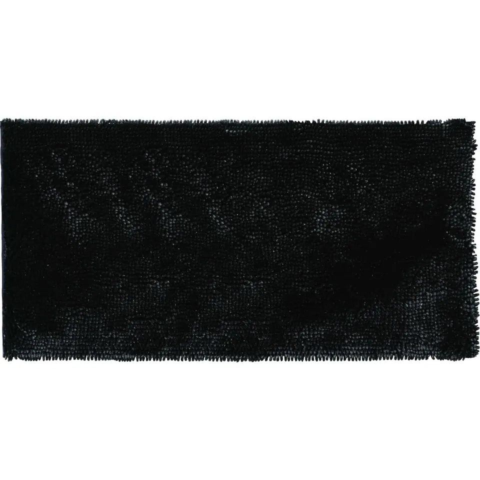 Levasseur Shiny Tapis de Bain Noir 60x120cm Fil Doré