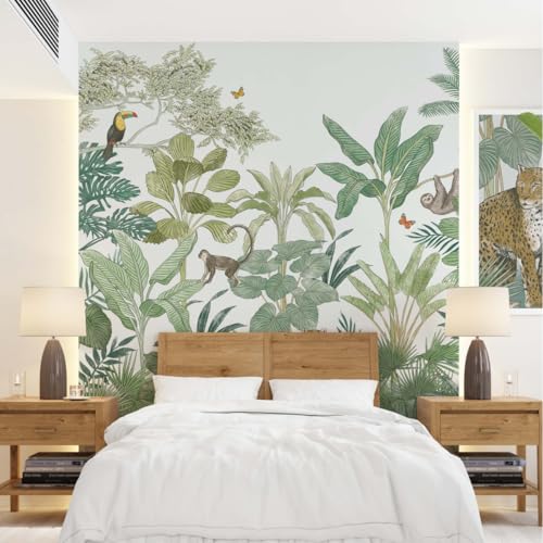 Future Home Papier Peint Intissé Panoramique Tropical Feuilles