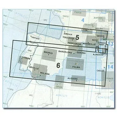 Jeppesen E(LO) 5/6 carte IFR basse altitude Europe Sud