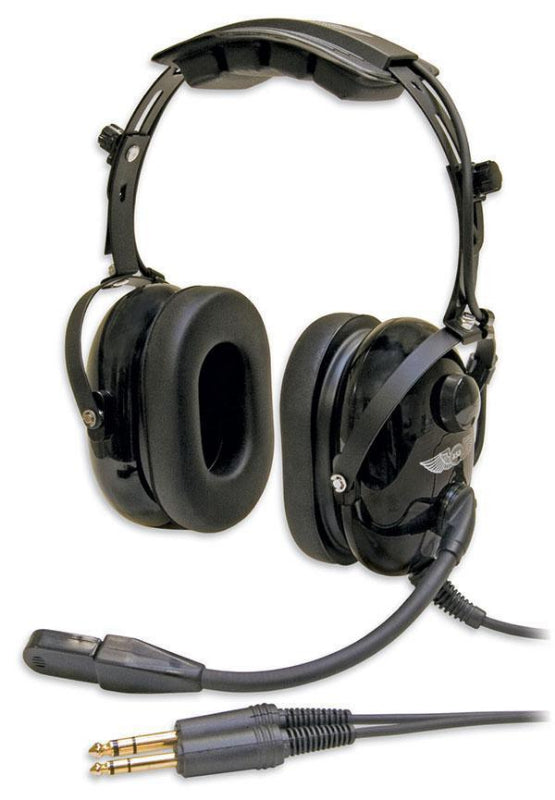 ASA AirClassics HS-1A casque pilote double jack noir