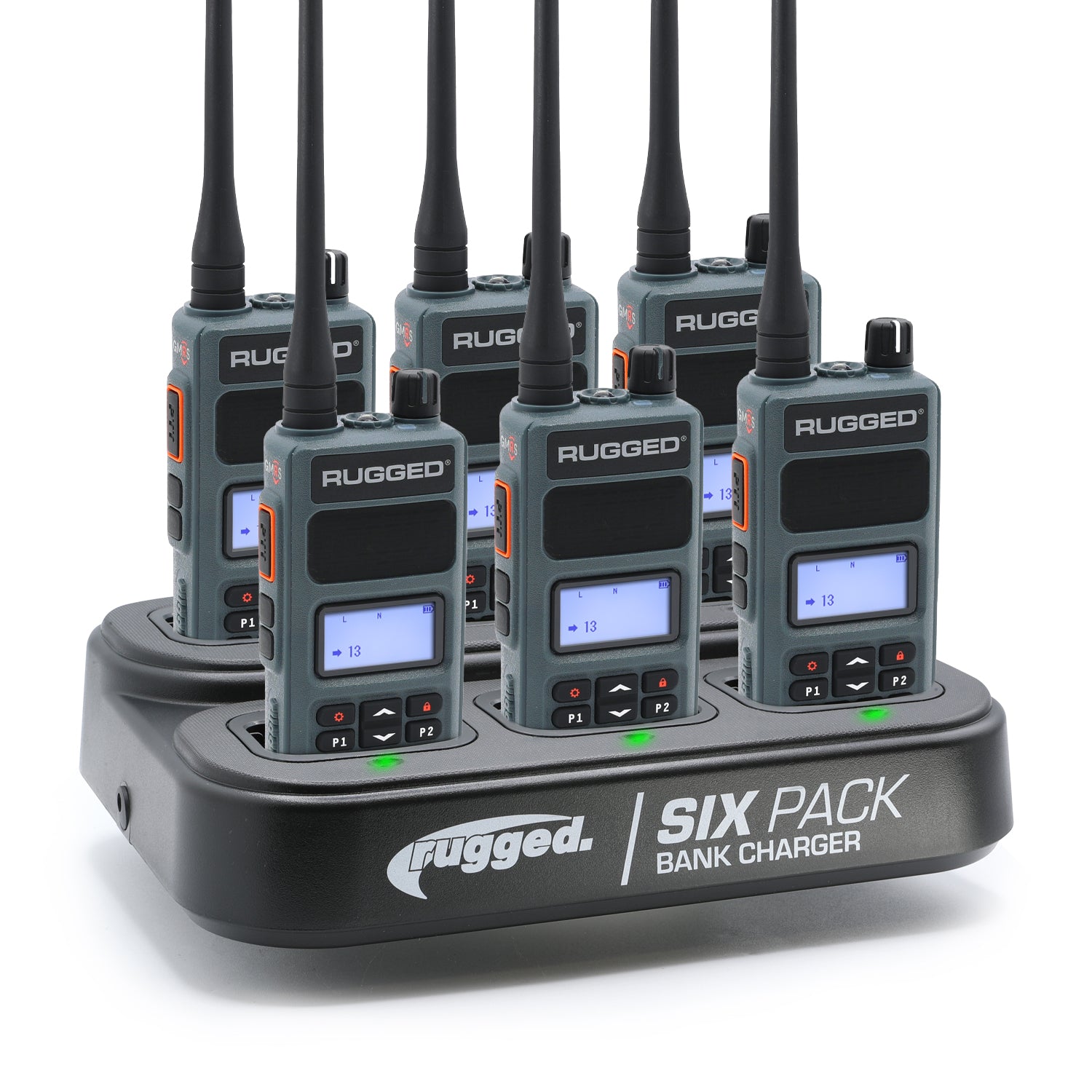 Rugged Air GMR5 radio GMRS portable gris lot 6 + chargeur