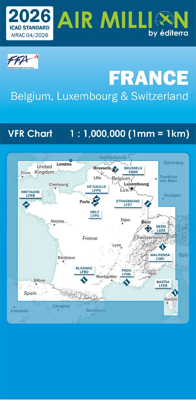 La Boutique du Pilote Carte Air Million France 2026 Editerra 1M
