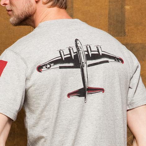 LA BOUTIQUE DU PILOTE B17 Tee Shirt Gris 100% Coton