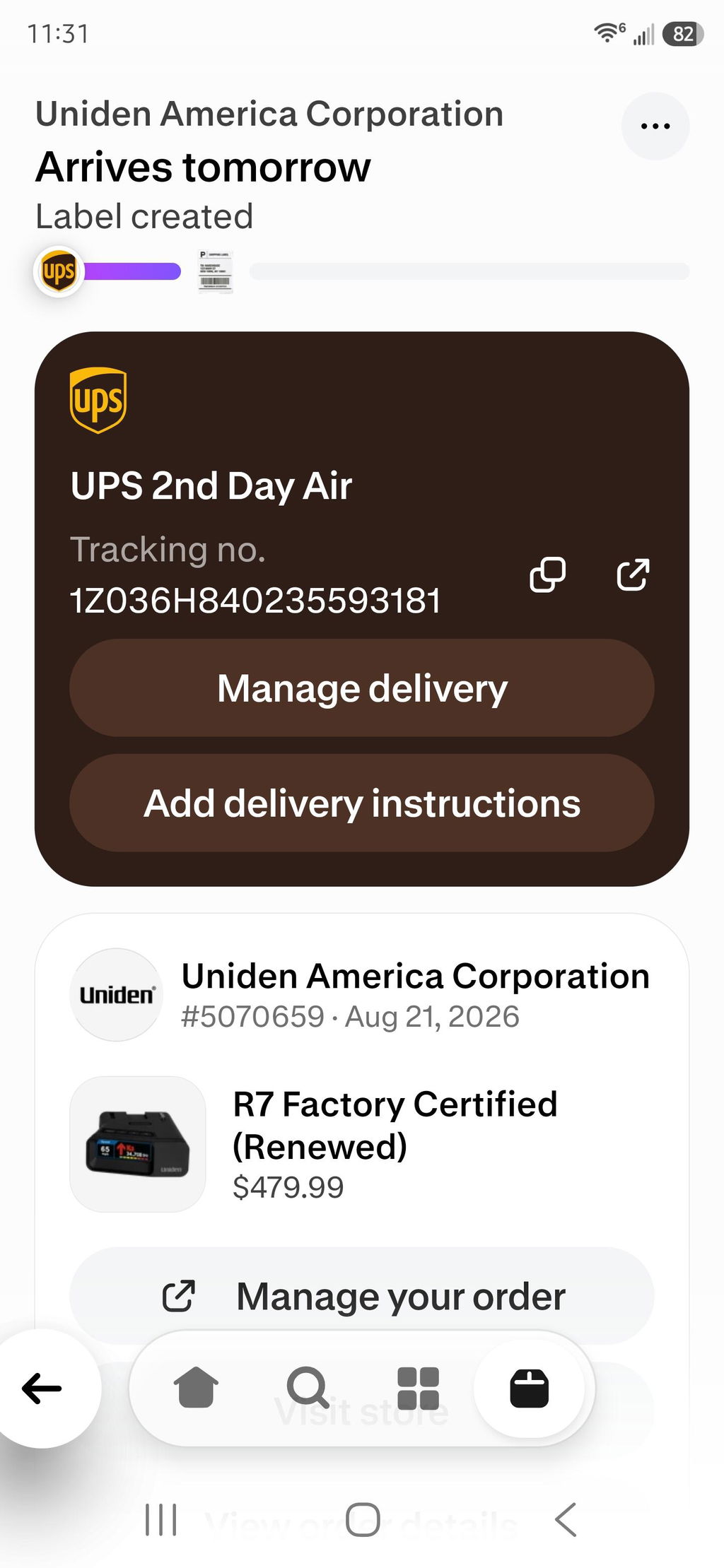 Uniden R7 détecteur radar GPS reconditionné certifié usine