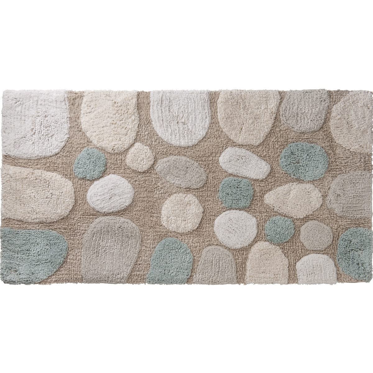 LEVASSEUR Galet Tapis de Bain Coton Beige 50x80cm Oeko-Tex