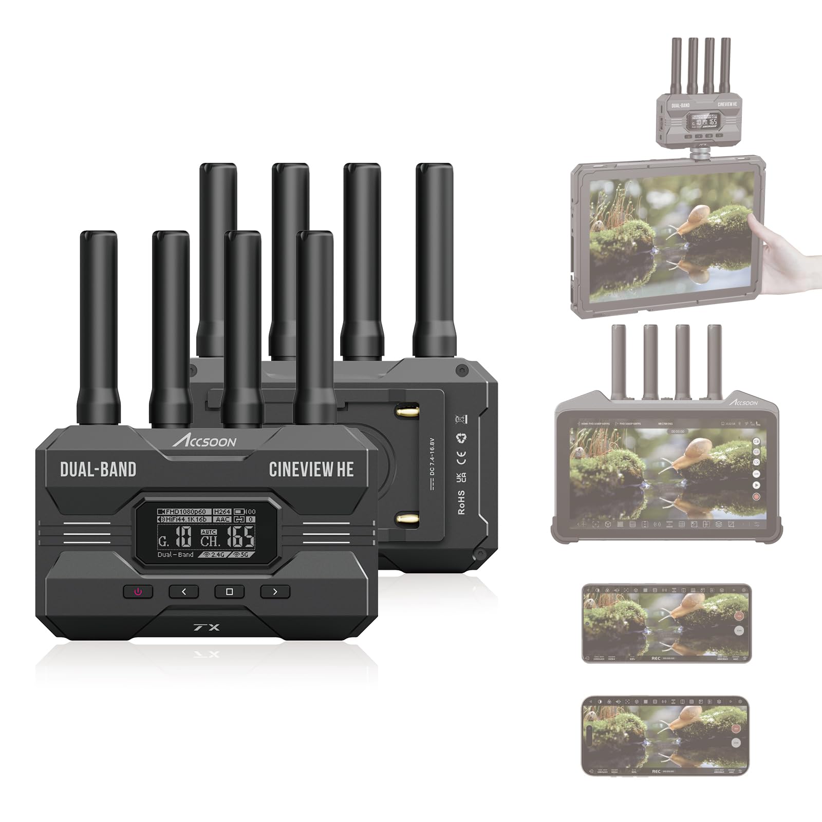Accsoon CineView HE transmetteur vidéo sans fil HDMI 350m UVC