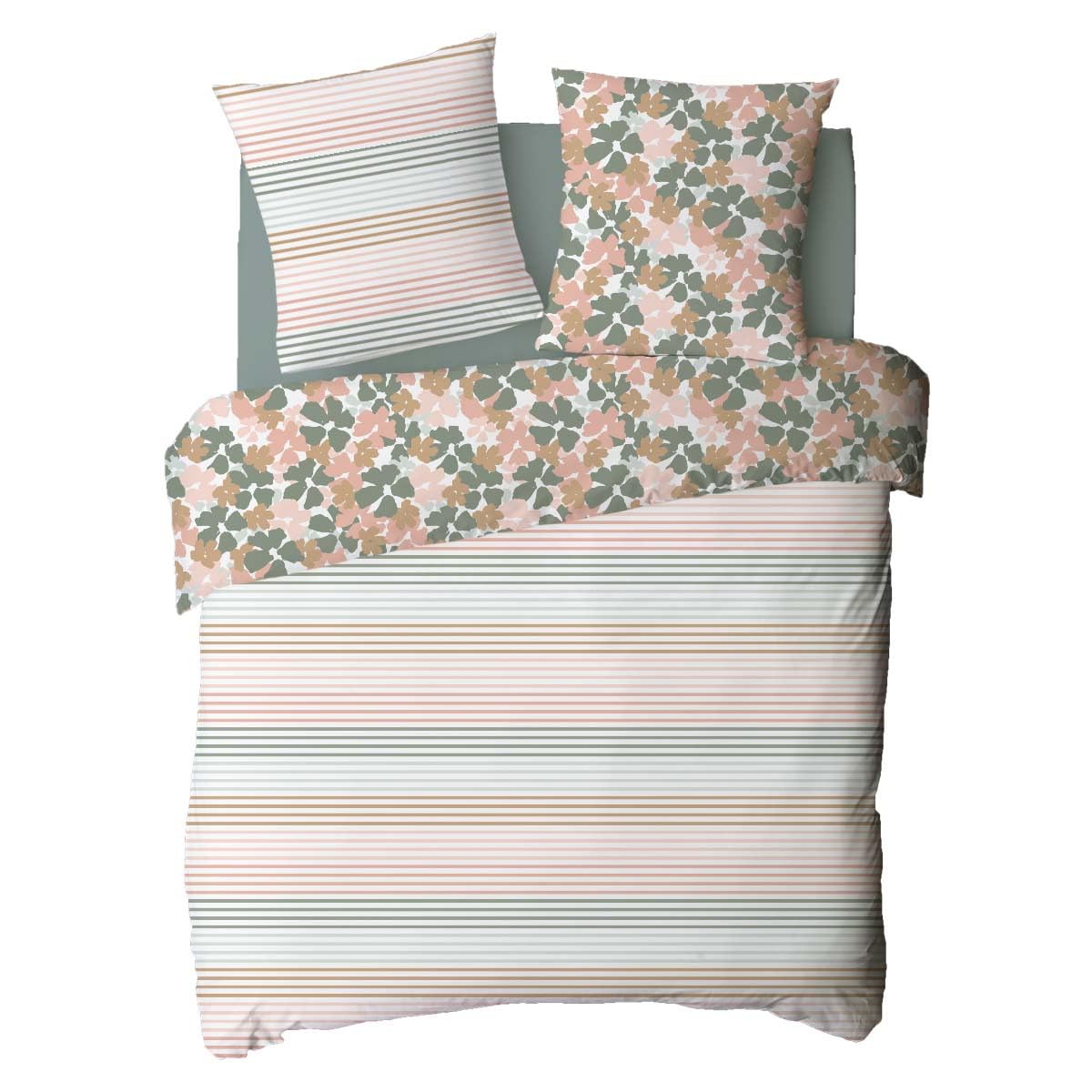LEVASSEUR Linge de lit Madere parure coton 240x220 fleurie 57 fils
