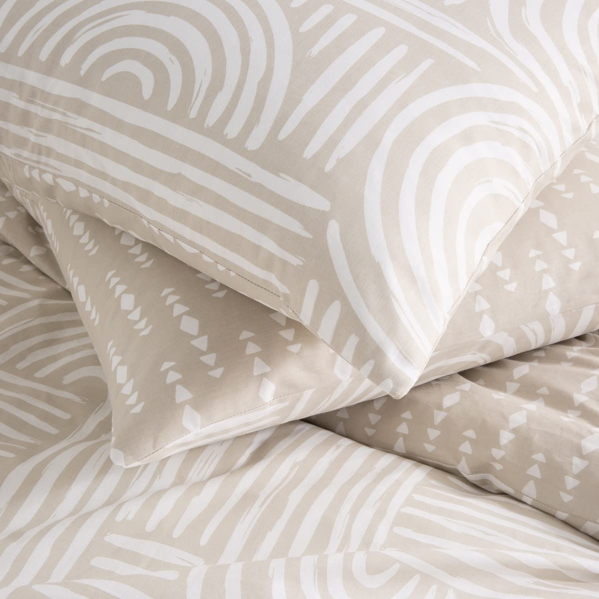 Levasseur Fado Arche parure de lit coton beige 240x220cm