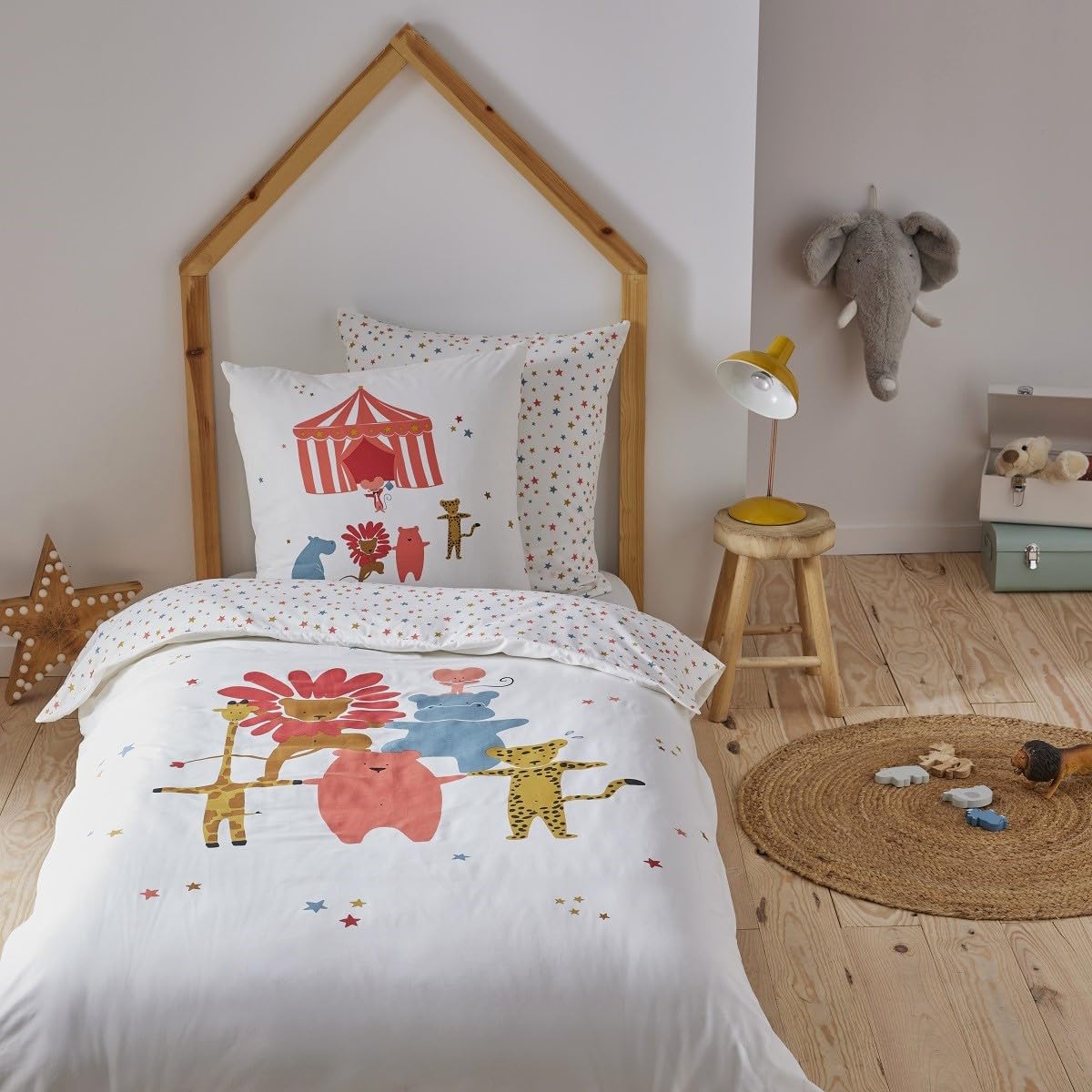 Future Home Kids Parure de Lit 140x200 Cirque Garçon Coton