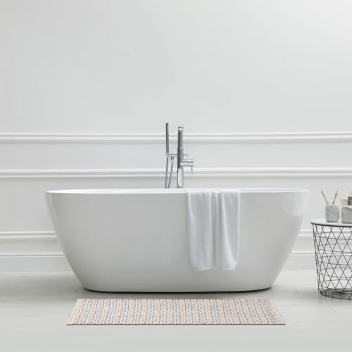 LEVASSEUR Tapis de Bain Coton Chenille Écru 60x120cm Doux