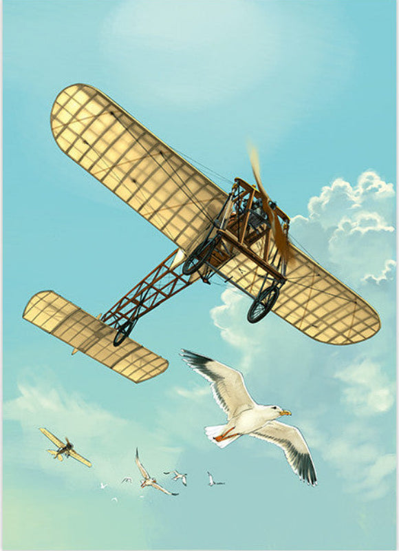 Romain Hugault Affiche Blériot poster 50x70 cm
