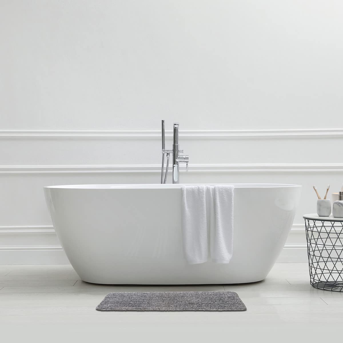 Levasseur Asper tapis de bain 50x80 cm gris polyester