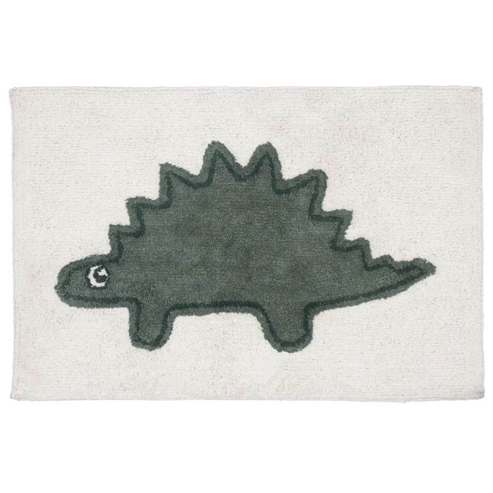 Levasseur Kids Dino tapis enfant coton vert 60x90
