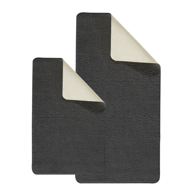 Levasseur Polynésie lot 2 tapis de bain chocolat 60x120 antidrsp